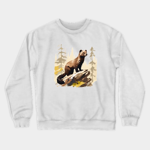 Pine Marten Crewneck Sweatshirt by zooleisurelife